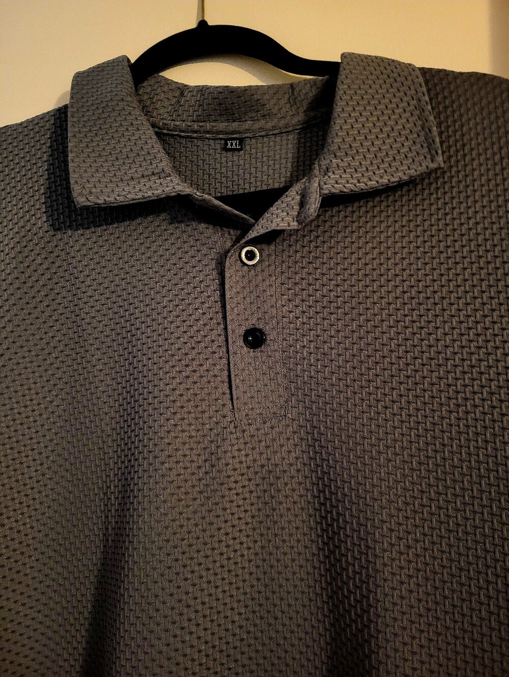Breeze Men's Textured Polo Shirt - Gray 3XL